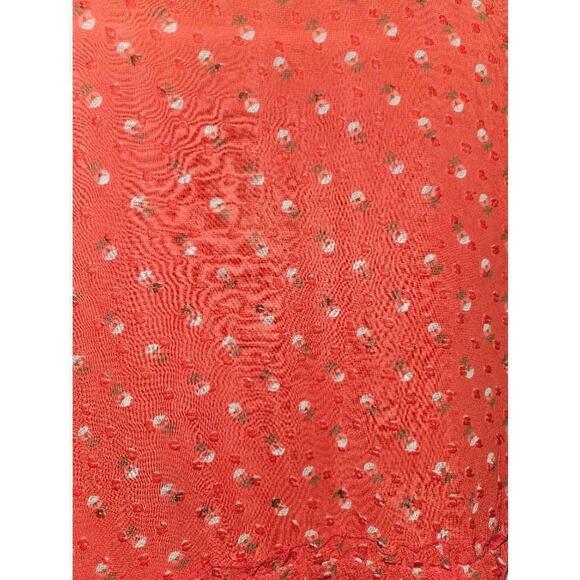 Matilda Jane Bunrt Orange  Floral Blouse Women's Size Medium - Picture 6 of 11